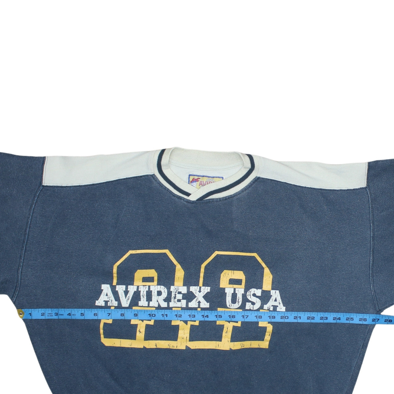 Avirex Mens Blue College Sports Pullover Sweatshirt M