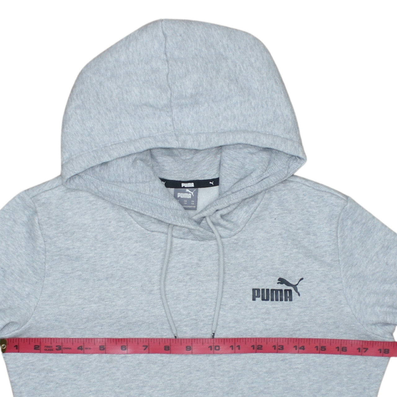 Puma Men's Grey Pullover Hoodie XS Classic Logo Cotton Blend