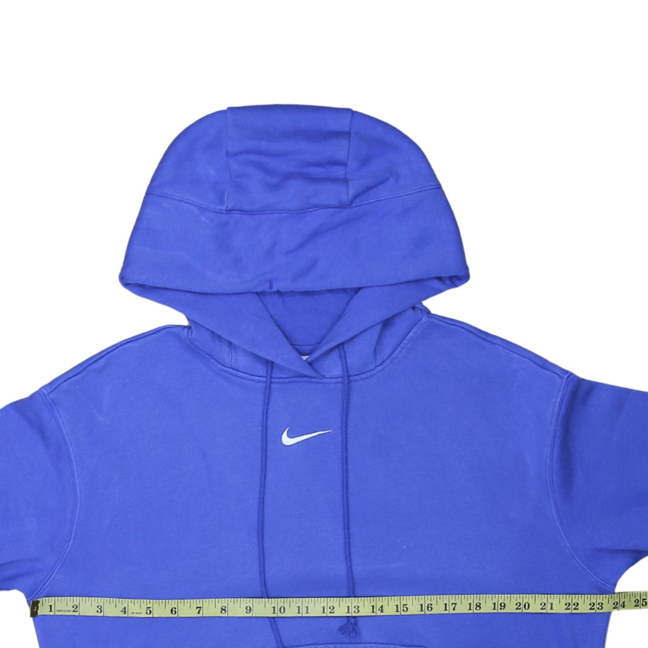 Nike Womens Blue XS Pullover Hoodie Cotton Blend Logo Sweatshirt