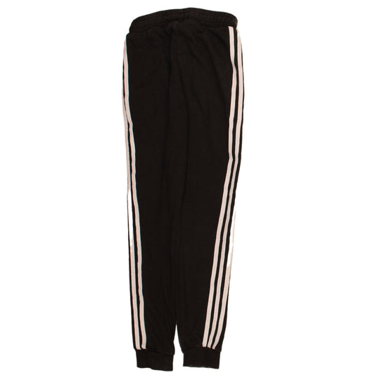 Adidas Girls Black Jogger Sweatpants 11-12 Years Elastic Waist Striped