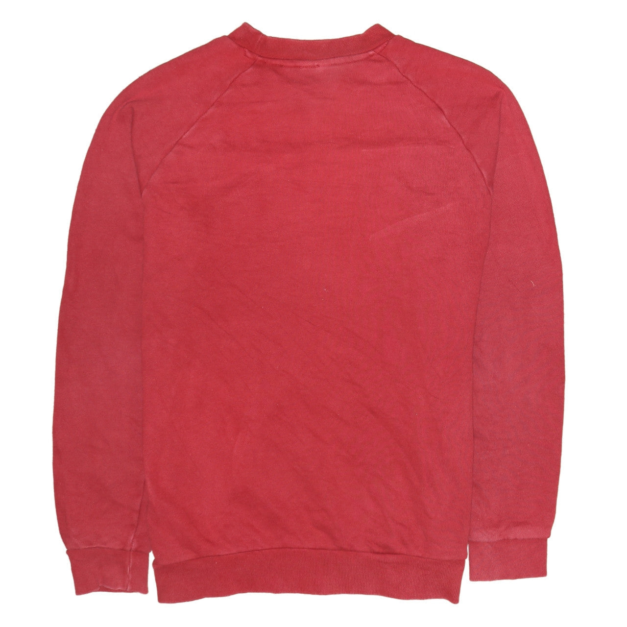 Adidas Mens Red Crew Neck Logo Sweatshirt Size M
