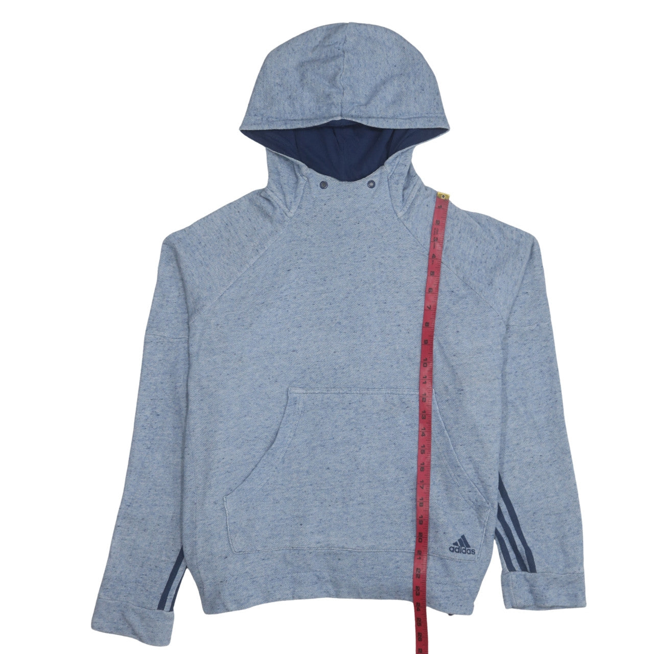 Adidas Women Blue XL Pullover Hoodie with Kangaroo Pocket