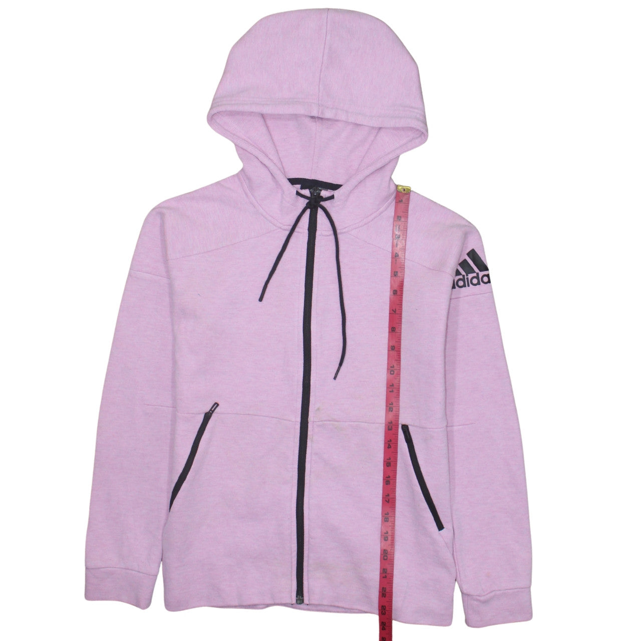 Adidas Women’s Pink Full Zip Hoodie XS Hooded Sweatshirt