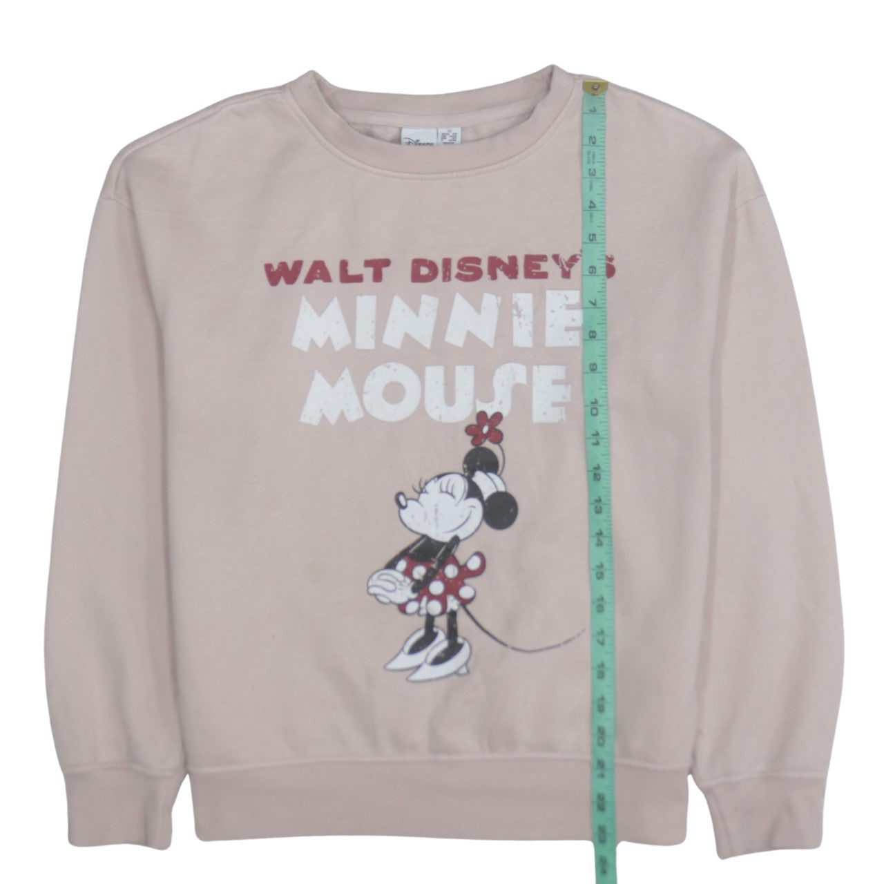 Primark Women Beige Minnie Mouse Pullover Sweatshirt XS Disney Graphic