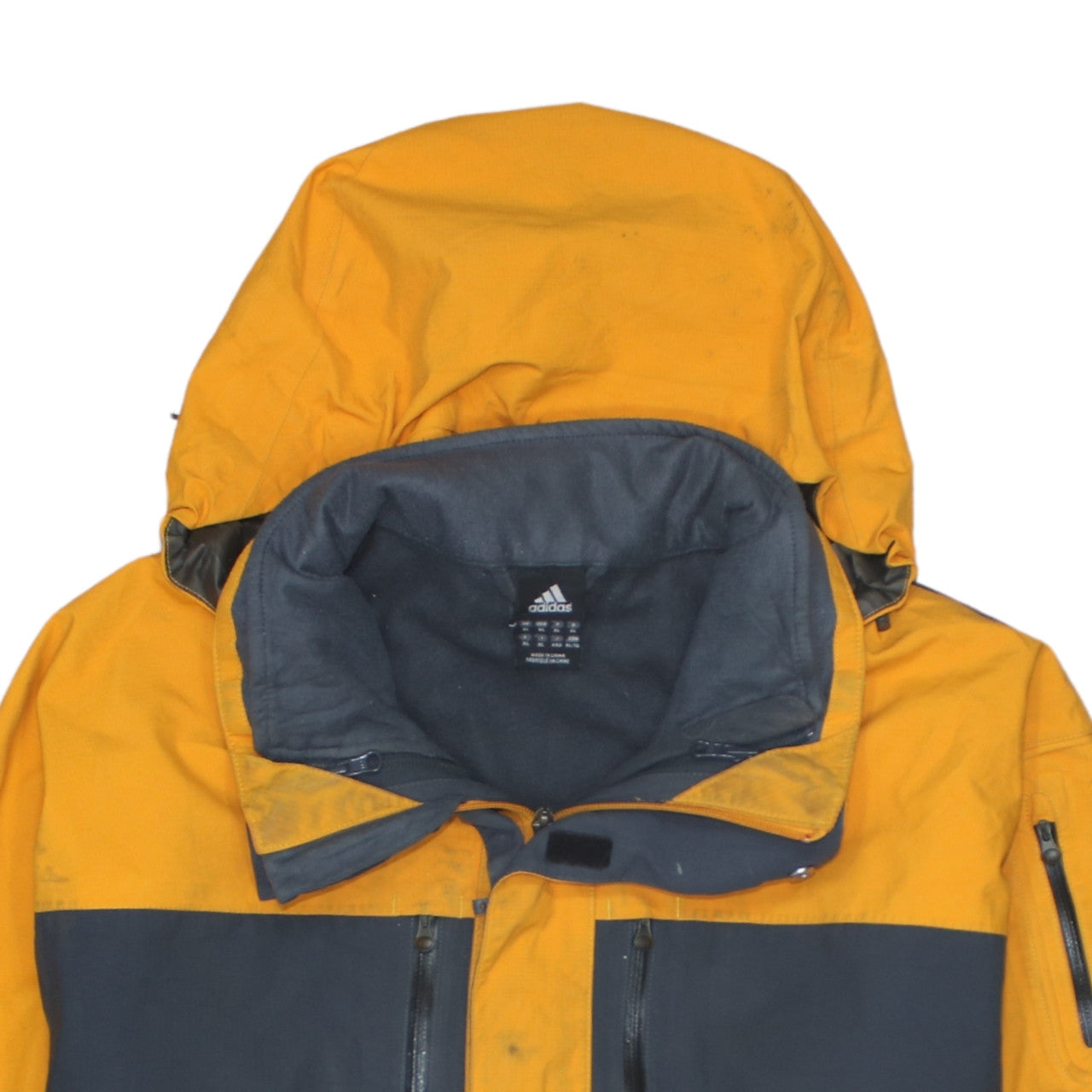 adidas Mens Yellow XL Waterproof Hooded Winter Parka Jacket