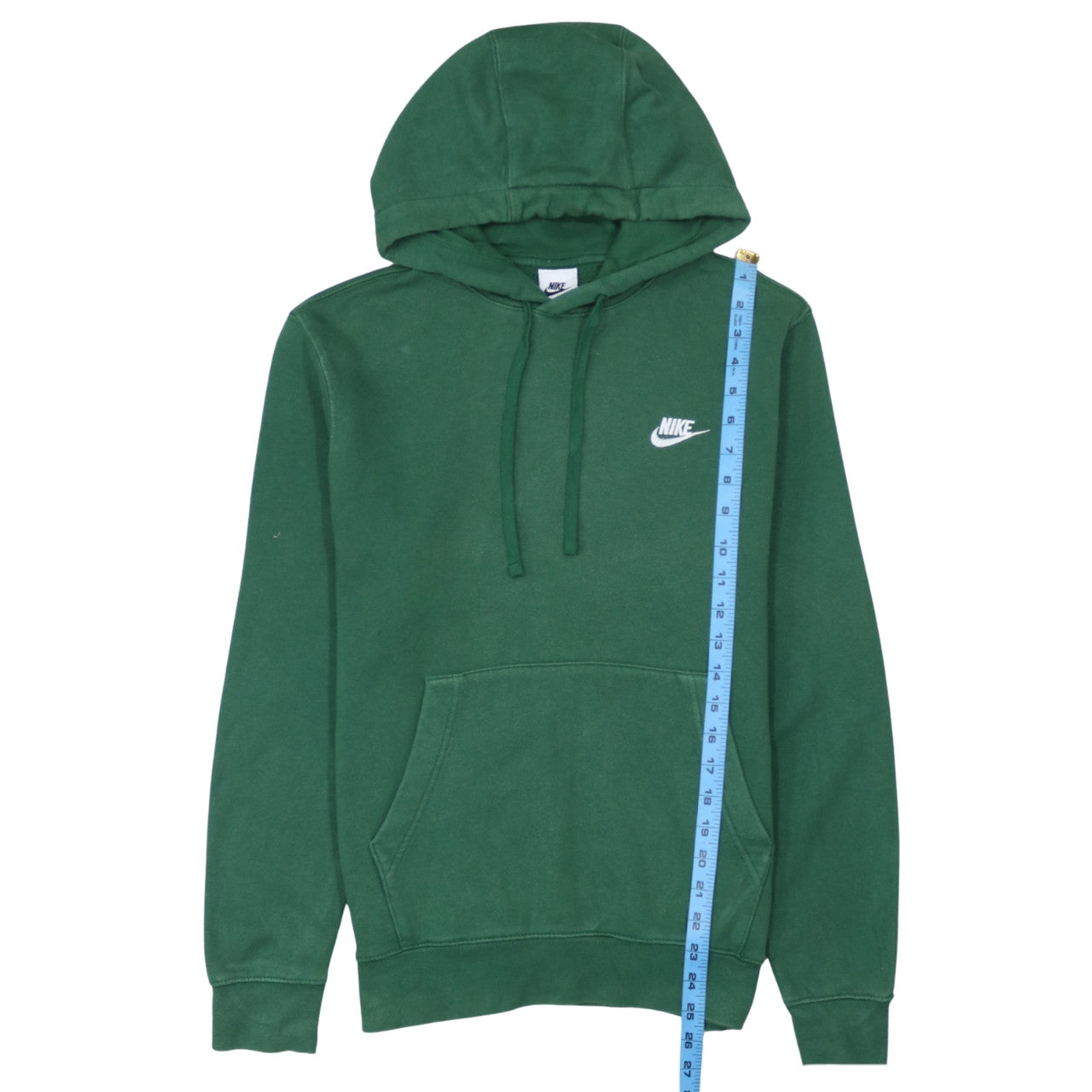 Nike Men's Green Pullover Hoodie Small Logo Sports Sweatshirt