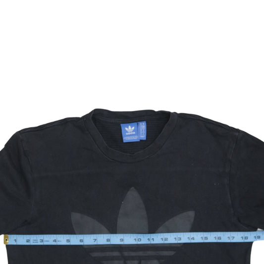 Adidas Men's Black Trefoil Logo Crew Neck Short Sleeve T-Shirt Size L