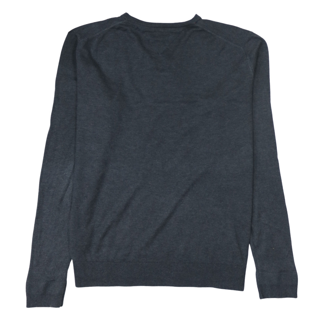 Tommy Hilfiger Men’s Grey 2XL V-Neck Cotton Silk Jumper