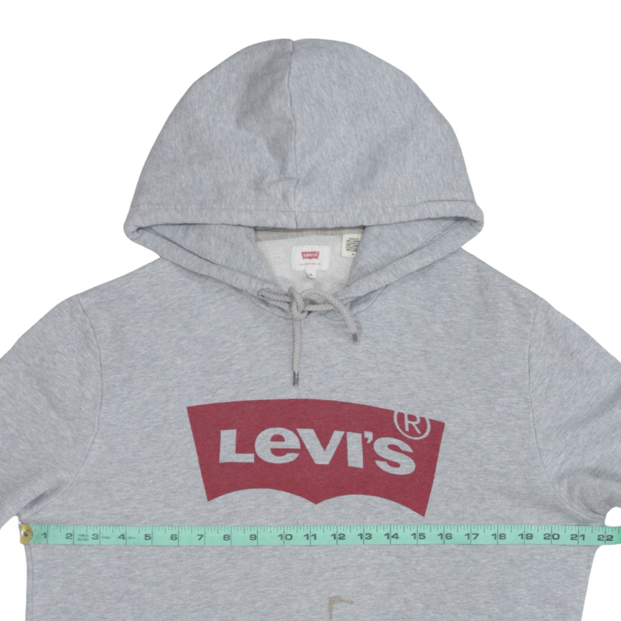Levi's Men's Grey Logo Pullover Hoodie M Regular Fit