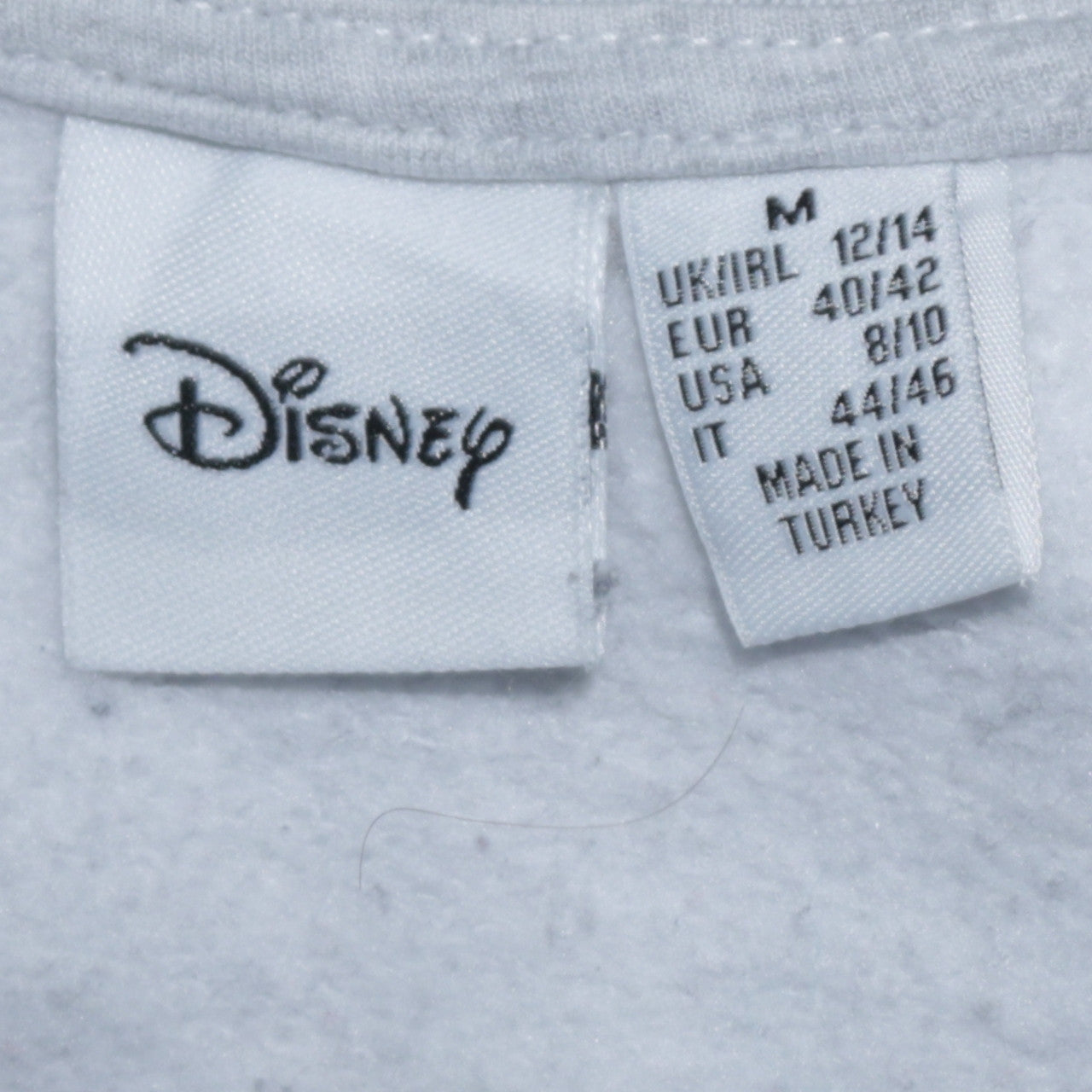 Disney Primark Womens Grey Stitch Sweatshirt Medium Pullover V-Neck