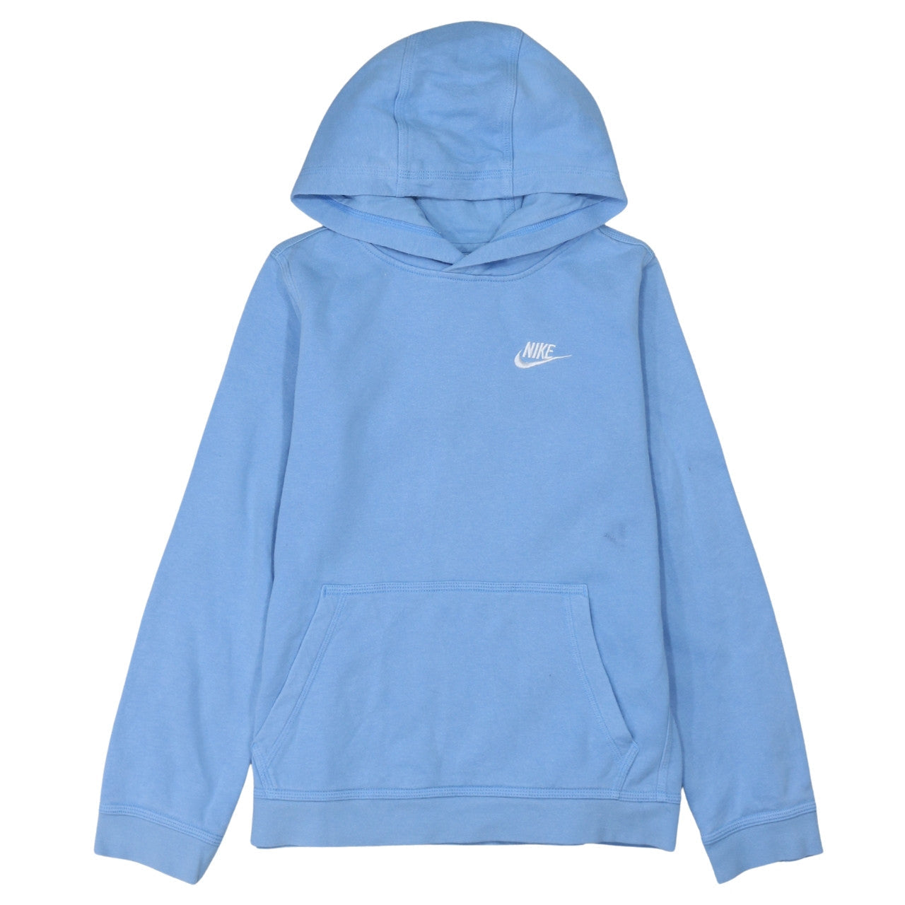 Nike Boys Blue Pullover Hoodie L 147-158cm Logo Fleece Long Sleeve Sweatshirt