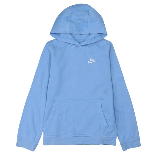 Nike Boys Blue Pullover Hoodie L 147-158cm Logo Fleece Long Sleeve Sweatshirt