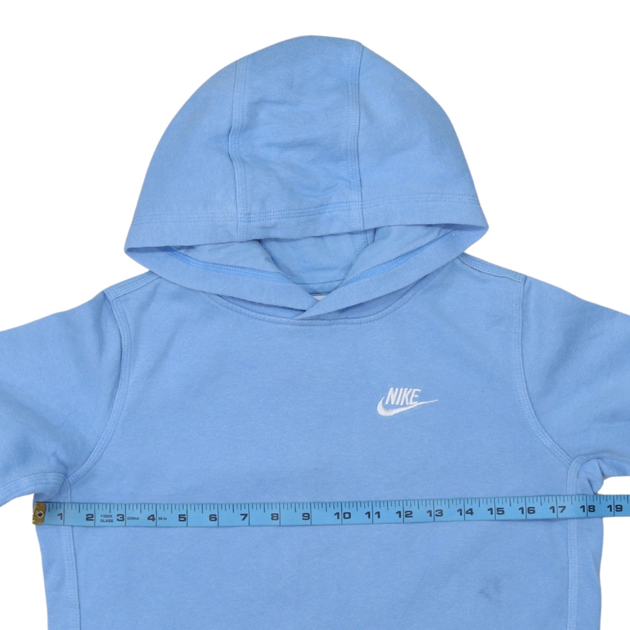 Nike Boys Blue Pullover Hoodie L 147-158cm Logo Fleece Long Sleeve Sweatshirt