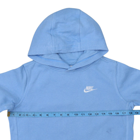 Nike Boys Blue Pullover Hoodie L 147-158cm Logo Fleece Long Sleeve Sweatshirt