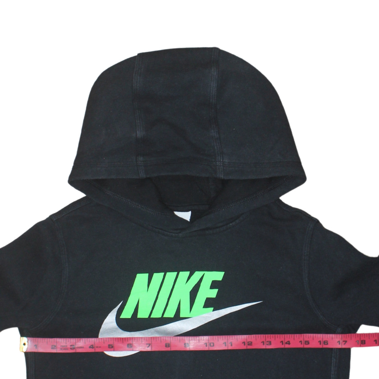 Nike Boys Black Pullover Hoodie L 147-158cm Graphic Fleece Sweatshirt