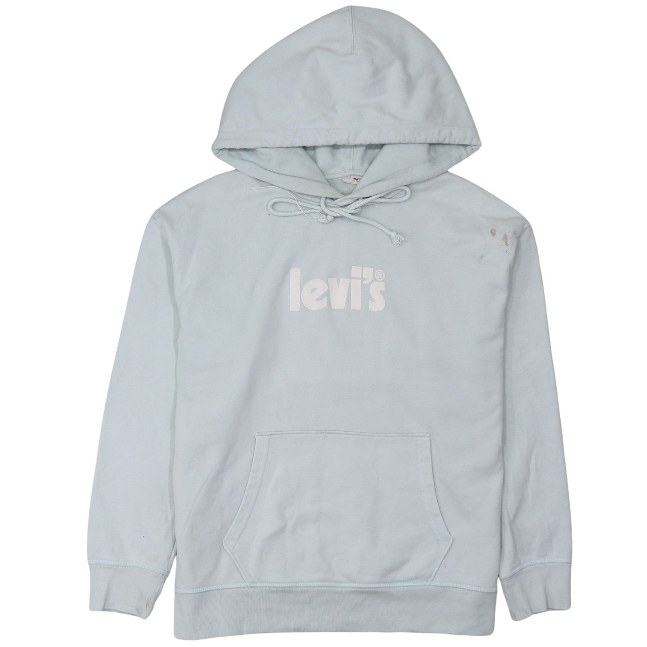 Levi's Men's Blue Pullover Hoodie Size M Logo Fleece Sweatshirt