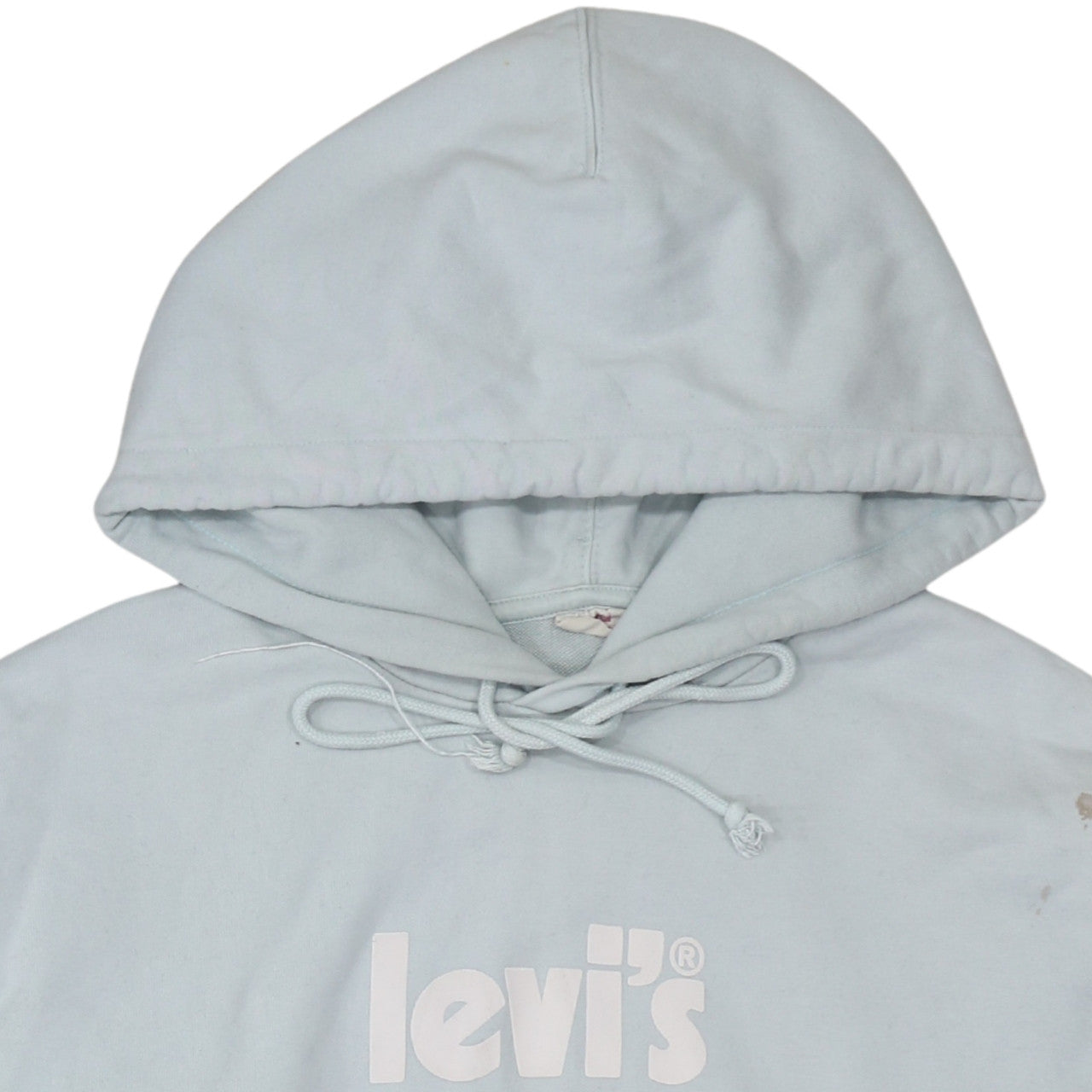 Levi's Men's Blue Pullover Hoodie Size M Logo Fleece Sweatshirt