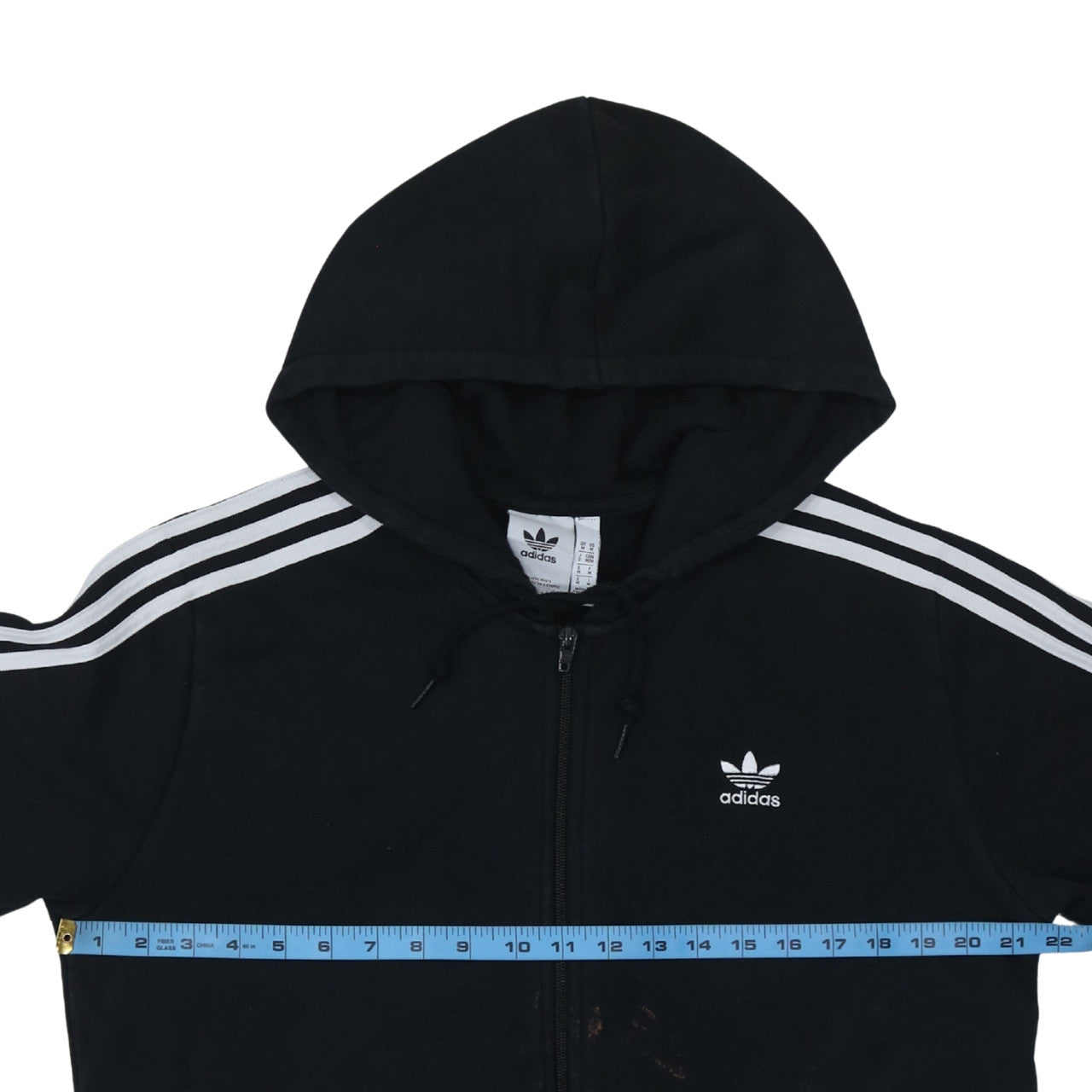 Adidas Men's Black Full Zip Hoodie M Sportswear Logo Fleece
