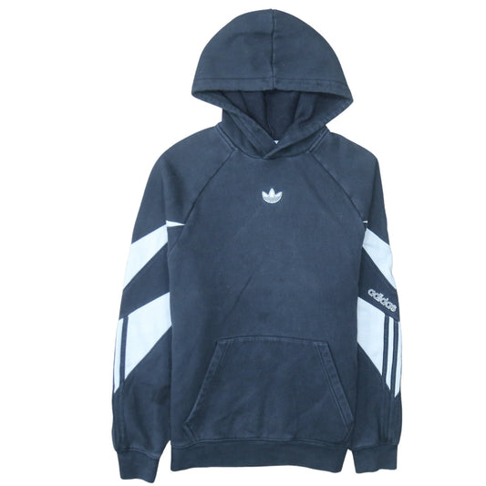 Adidas Men's Black Pullover Hoodie Small Logo Fleece Sweatshirt