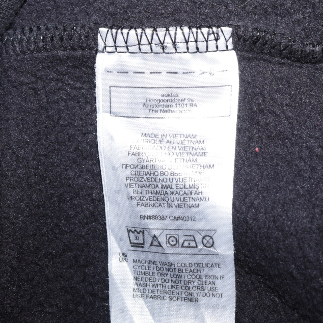 Adidas Men's Black Pullover Hoodie Small Logo Fleece Sweatshirt