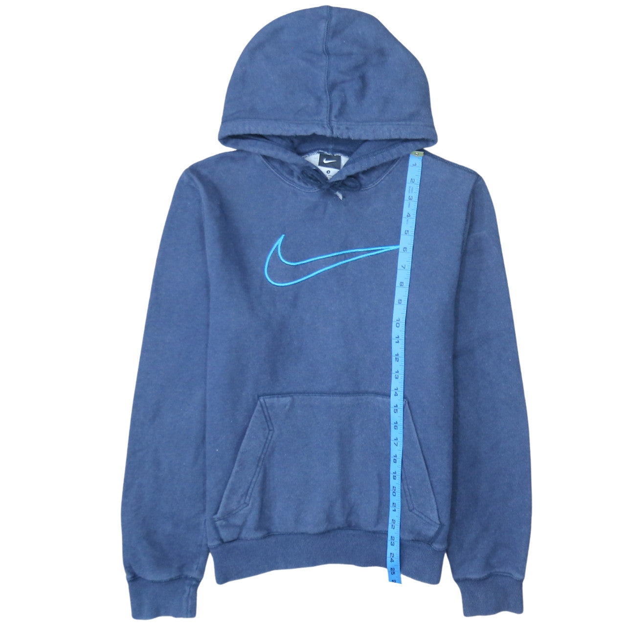 Nike Men's Blue Small Pullover Hoodie with Logo Graphic
