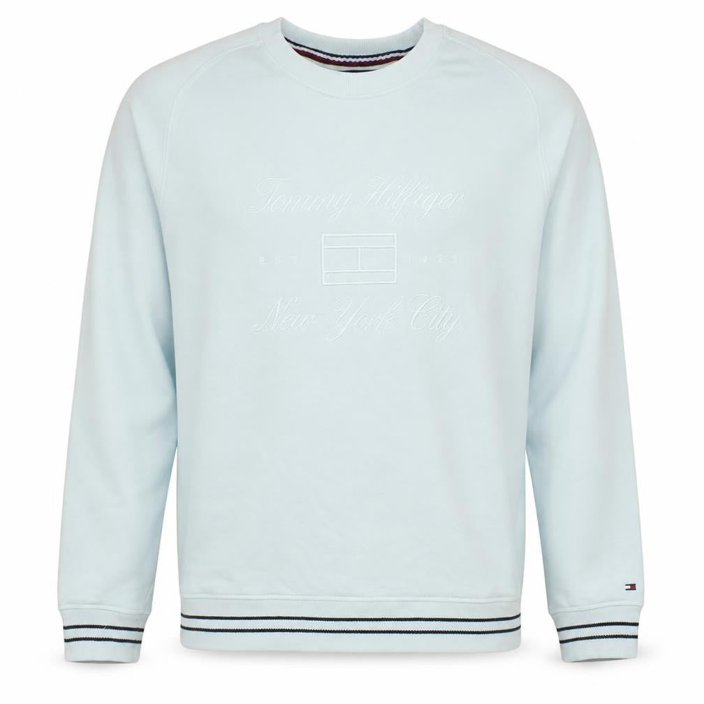 Tommy Hilfiger Men’s White Pullover Sweatshirt L Classic Fit