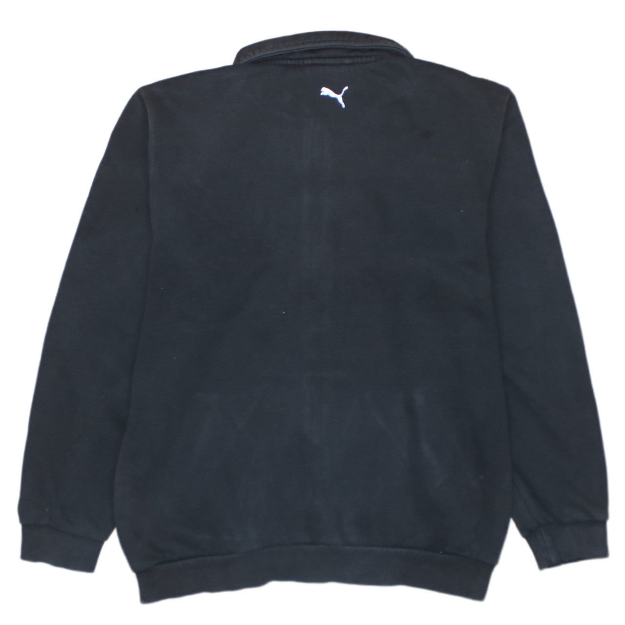 Puma Teens Black Full Zip Sweatshirt Size 12 Collared Logo Fleece