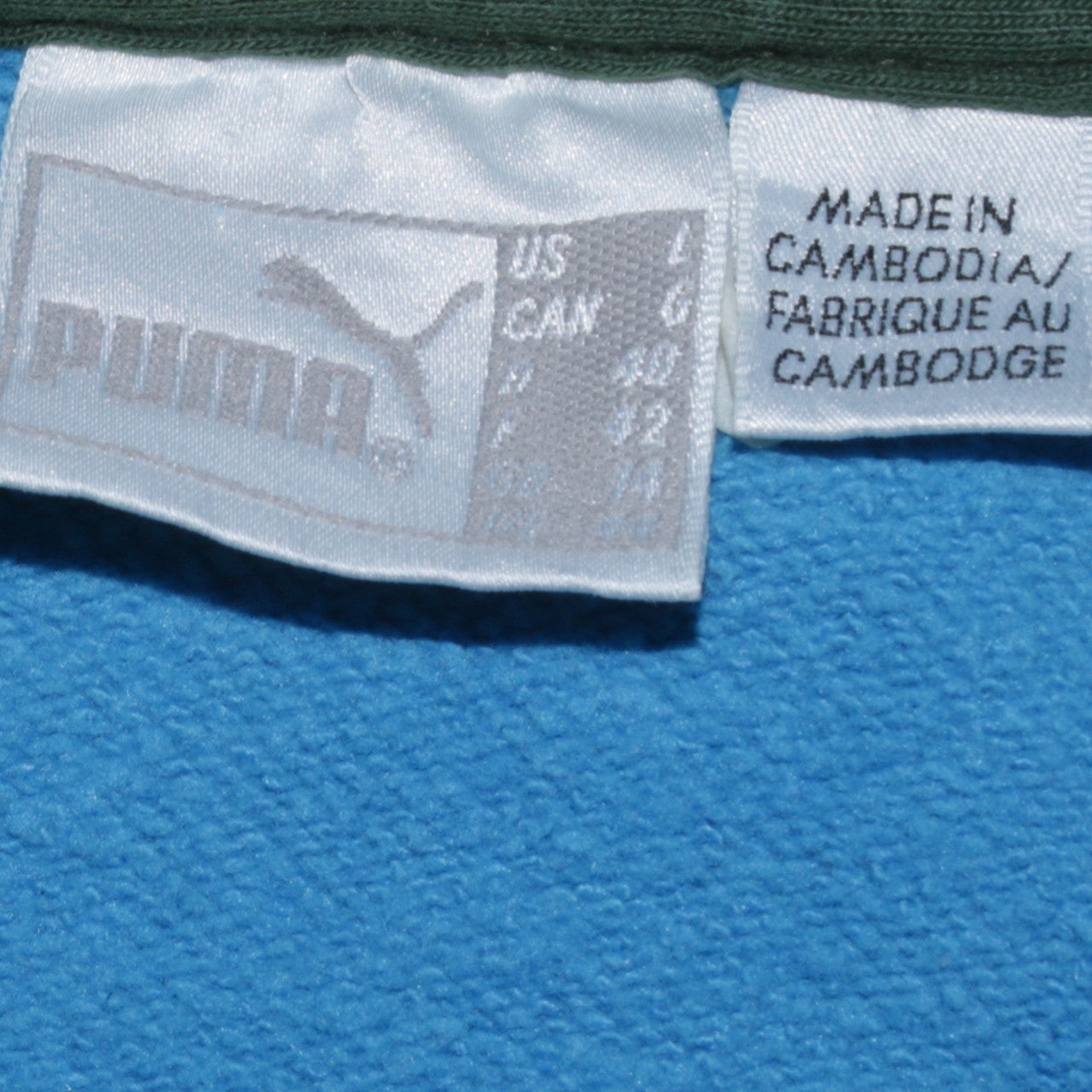 Puma Womens Blue Pullover Hoodie Size 12 Cotton Logo Sweatshirt
