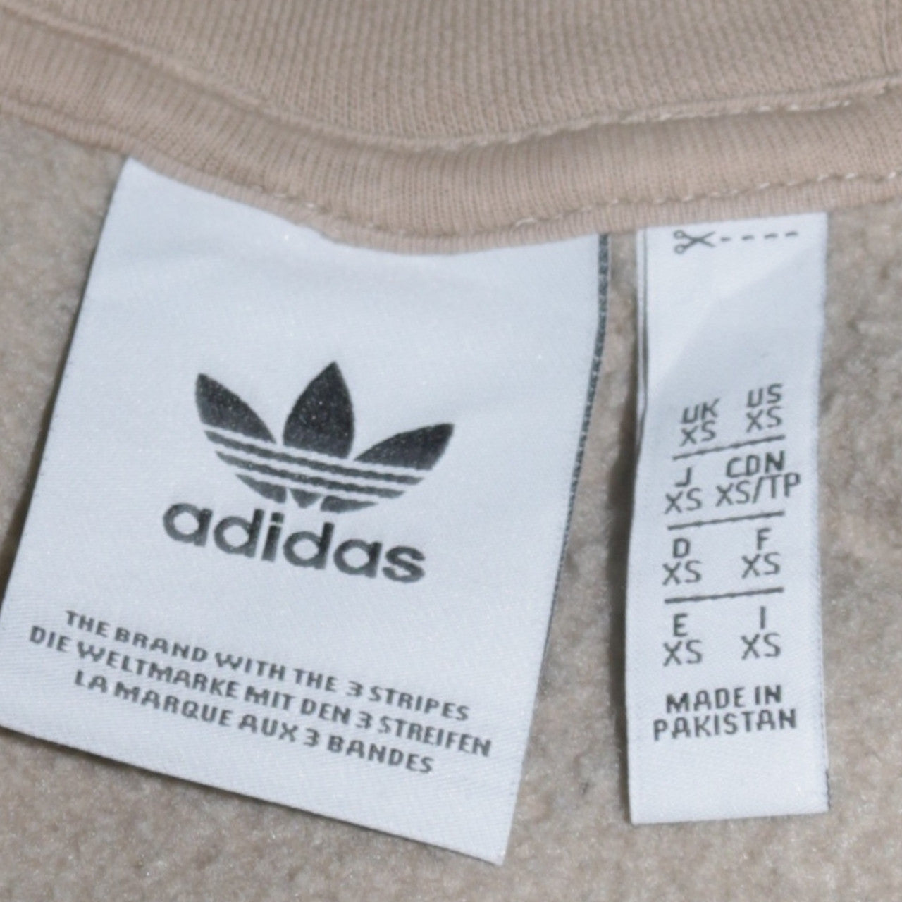 Adidas Men’s Beige Full Zip Hoodie XS Sports Fleece Sweatshirt