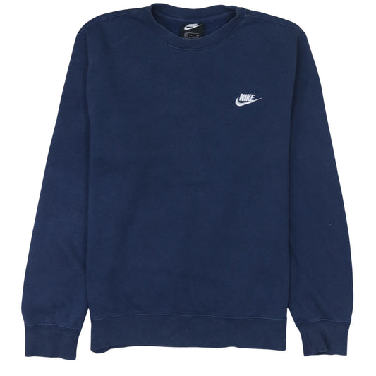 Nike Men's Blue Small Crew Neck Pullover Sweatshirt