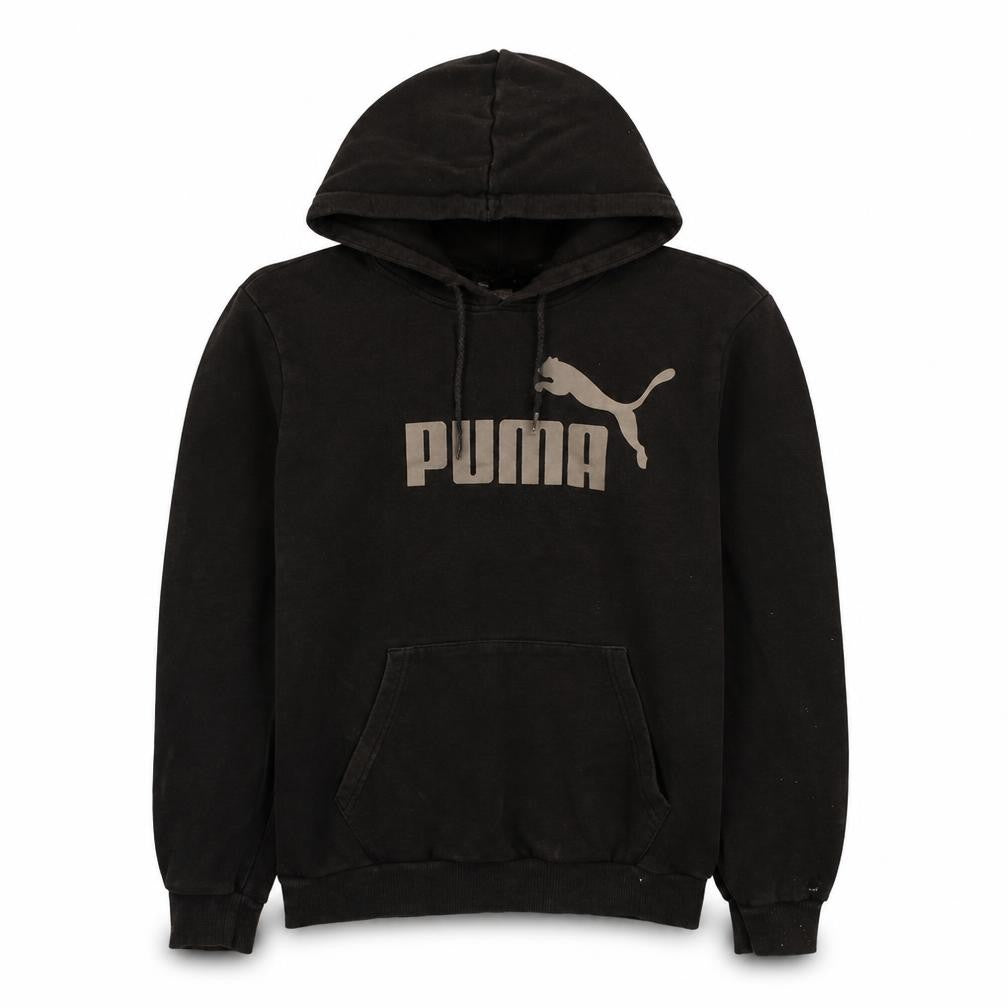 Puma Men's Black Pullover Hoodie Size S Graphic Logo Sportswear