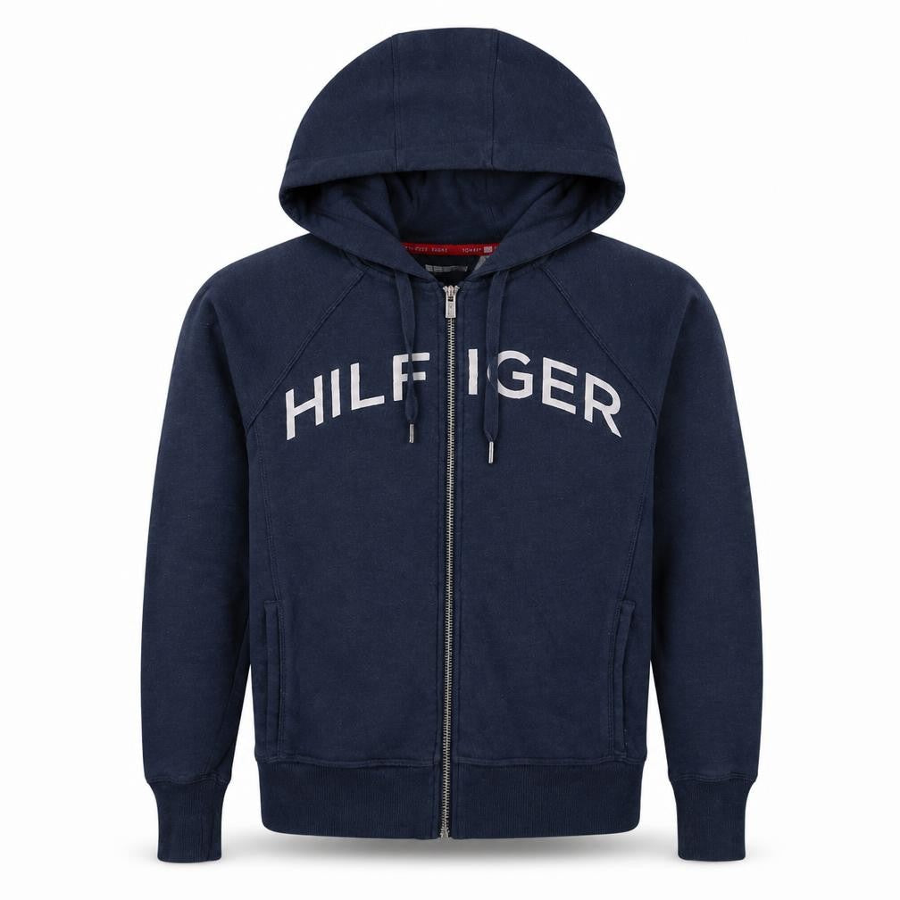 Tommy Hilfiger Men’s Blue Full Zip Hoodie XS Sport Logo