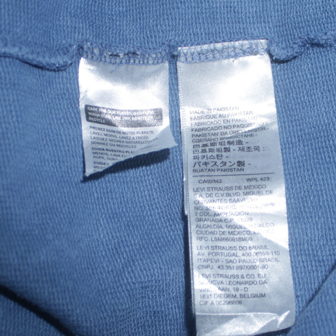 Levi's Men Blue Full Zip Relaxed Fit Hoodie XL