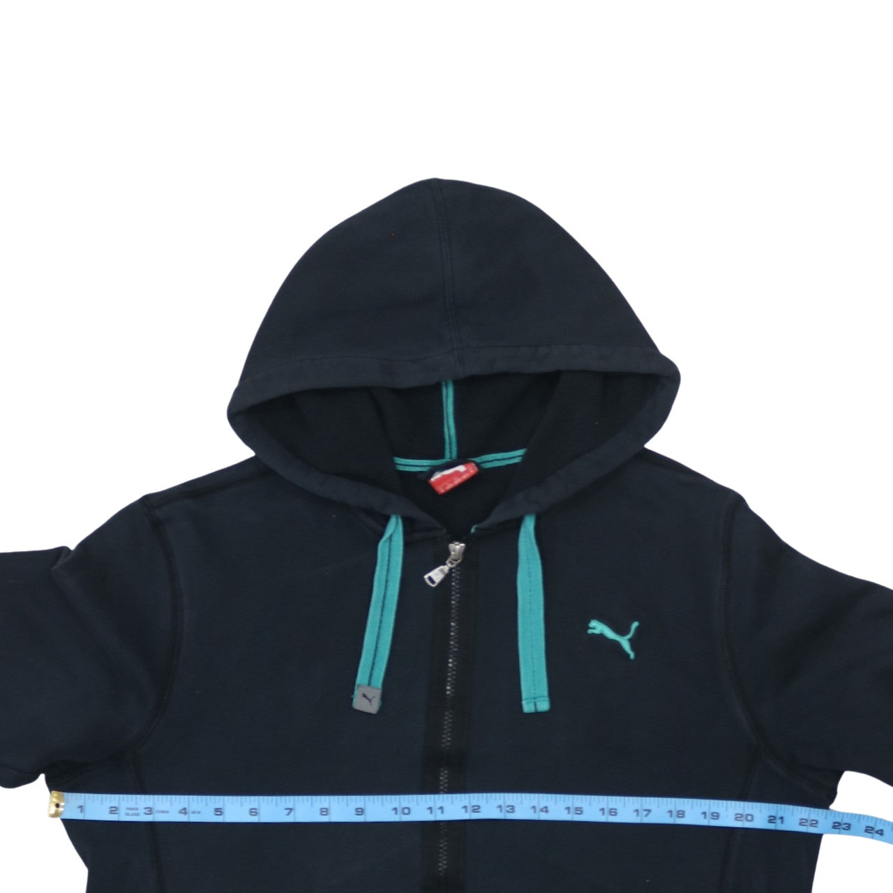 Puma Men's Blue Full Zip Hoodie Size M Sports Fleece Sweatshirt