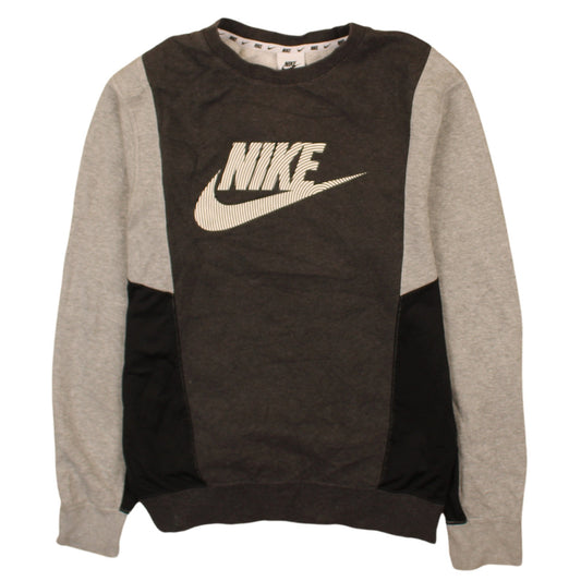 Nike Men's Grey XS Pullover Sweatshirt Logo Graphic Crew Neck