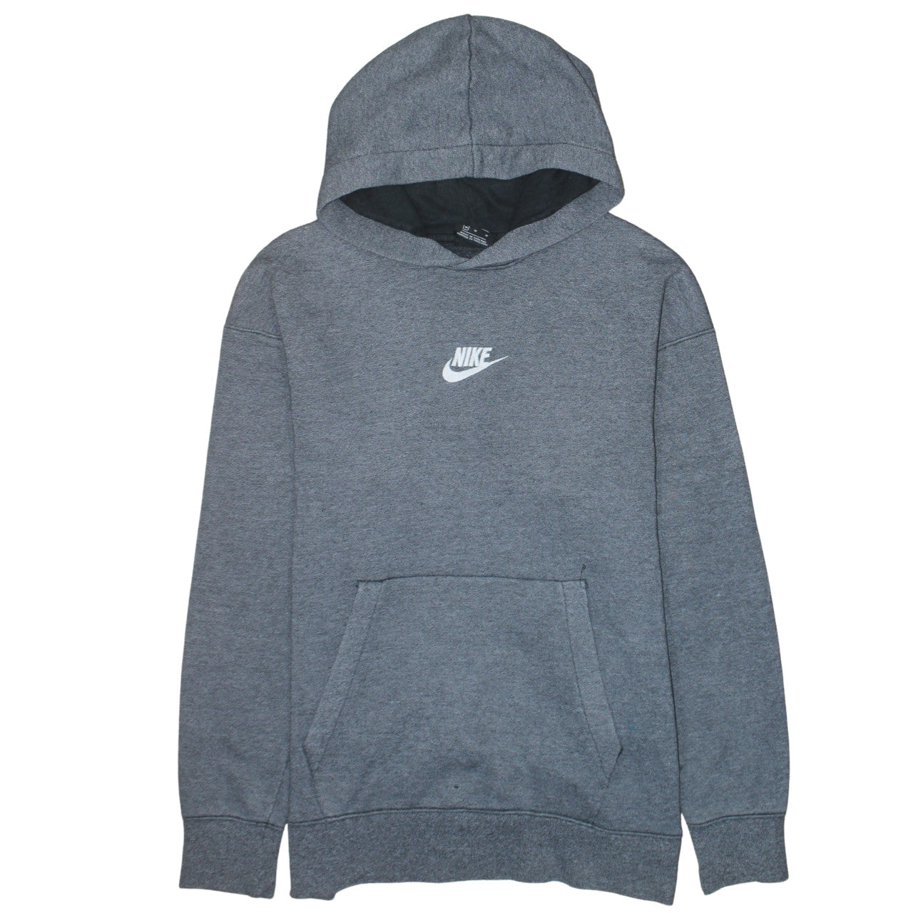 Nike Men's Grey Pullover Hoodie M Regular Fit Sportswear