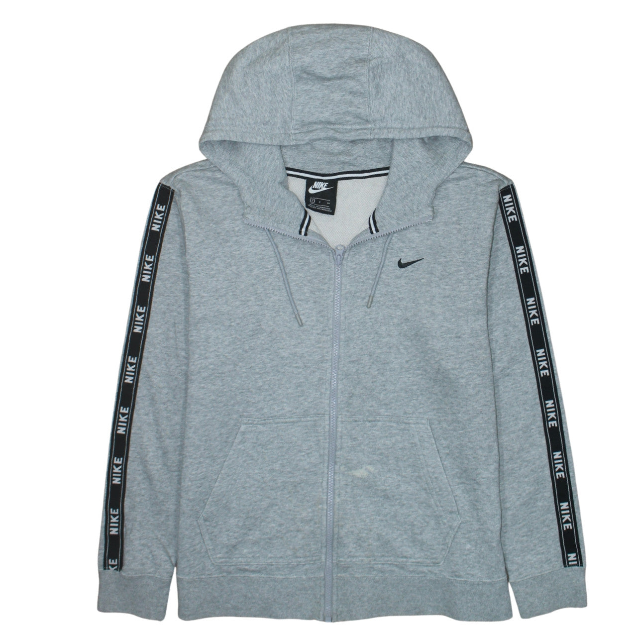 Nike Men's Grey Full Zip Hoodie Size S Sports Jersey Logo