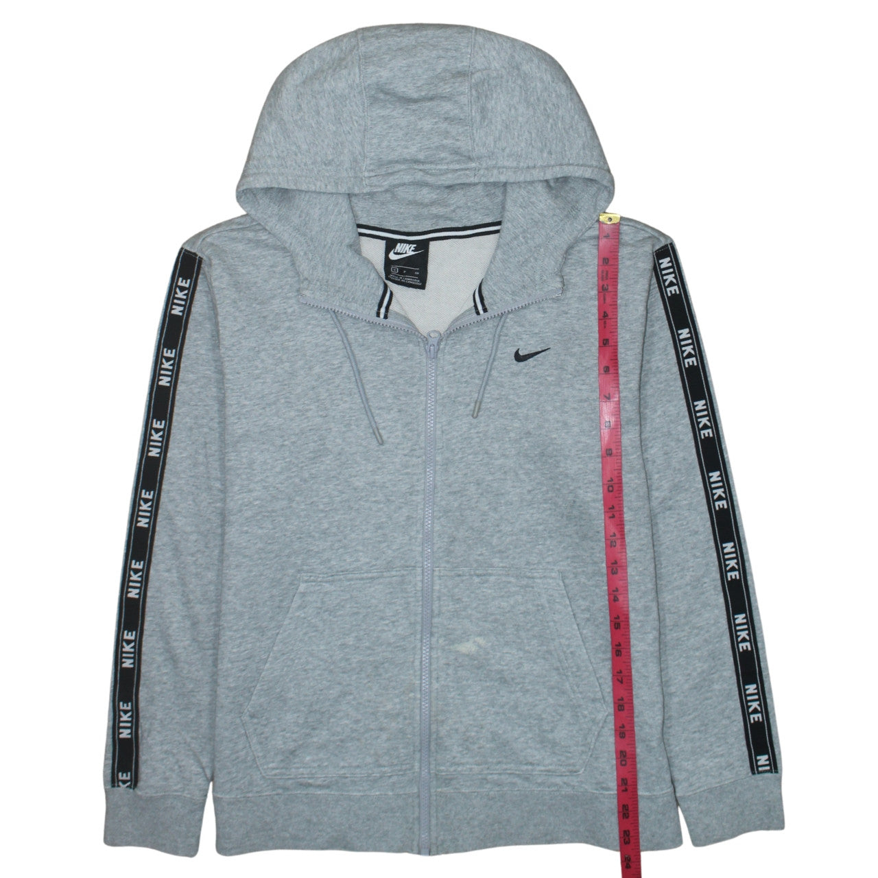 Nike Men's Grey Full Zip Hoodie Size S Sports Jersey Logo