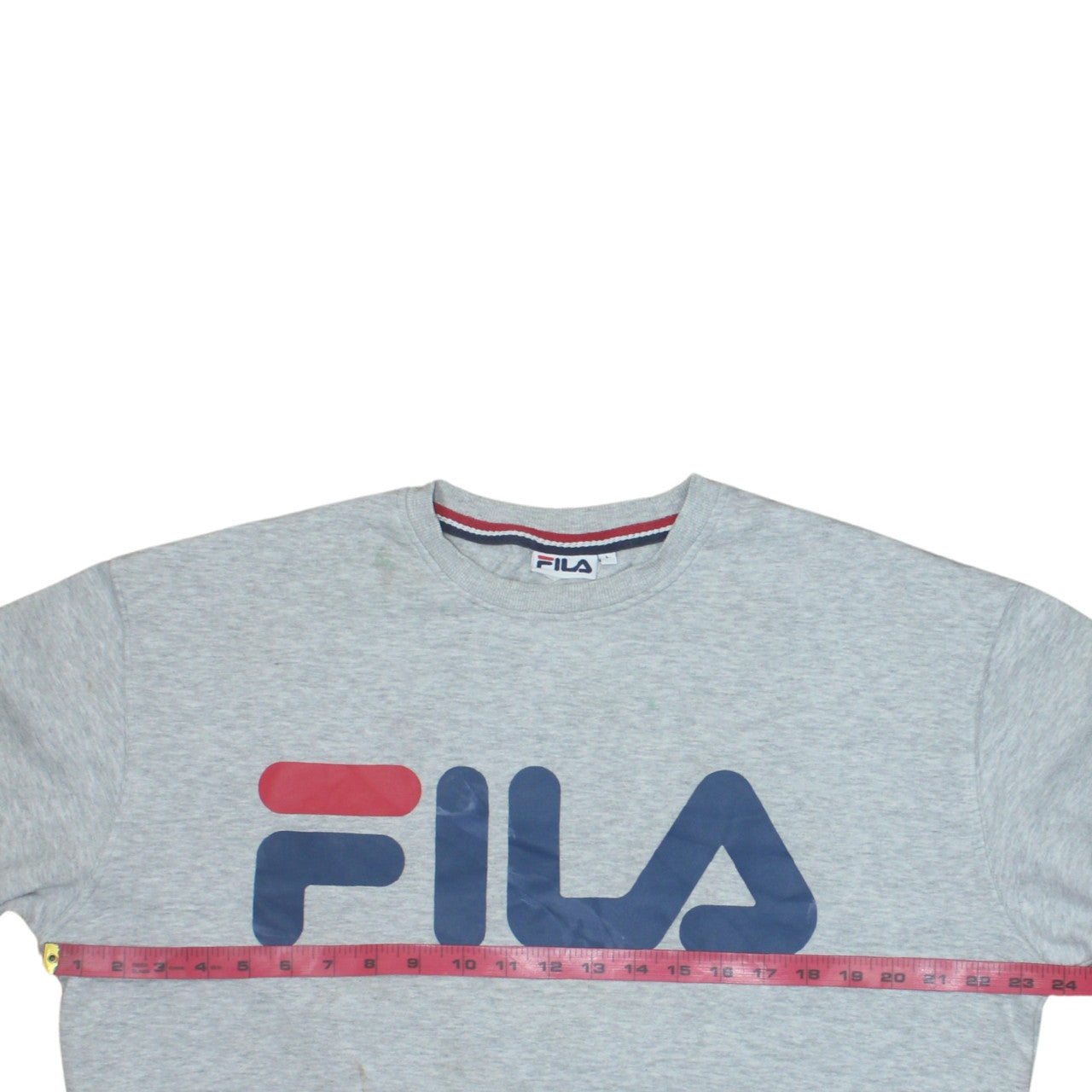 Fila Mens Grey Cotton Blend Logo Sweatshirt Size L