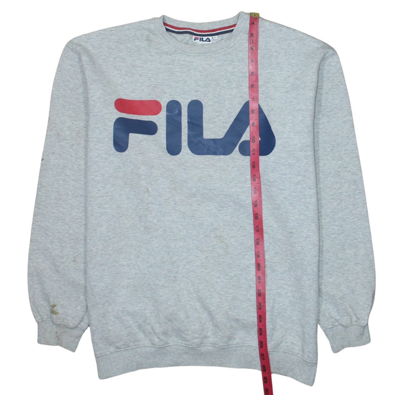 Fila Mens Grey Cotton Blend Logo Sweatshirt Size L