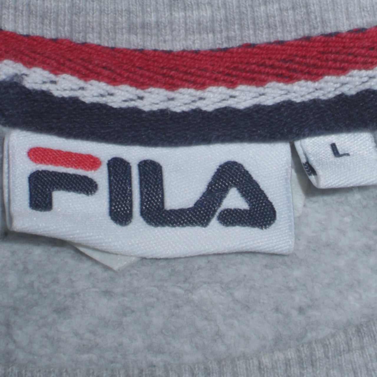Fila Mens Grey Cotton Blend Logo Sweatshirt Size L