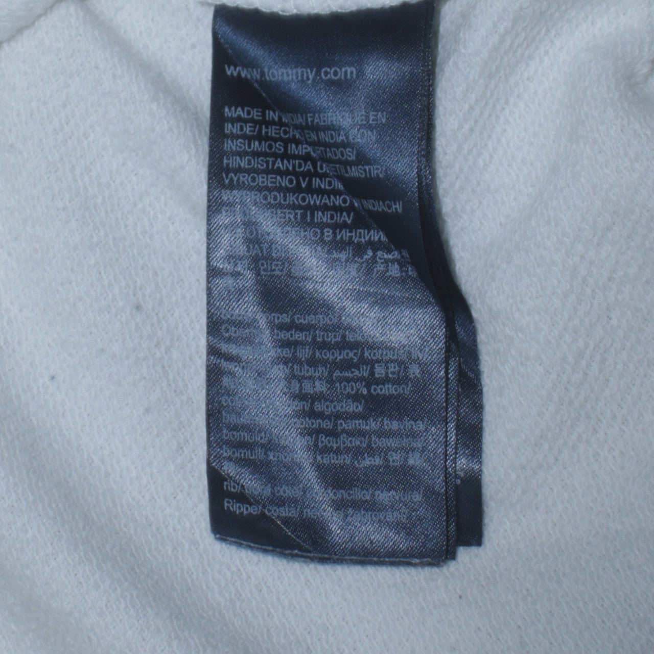 Tommy Jeans Men's White XL Crew Neck Logo Sweatshirt