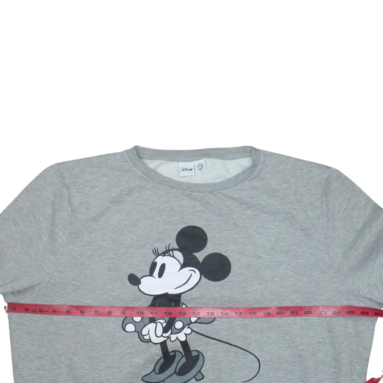 Disney Women Grey Minnie Mouse Pullover Sweatshirt XL