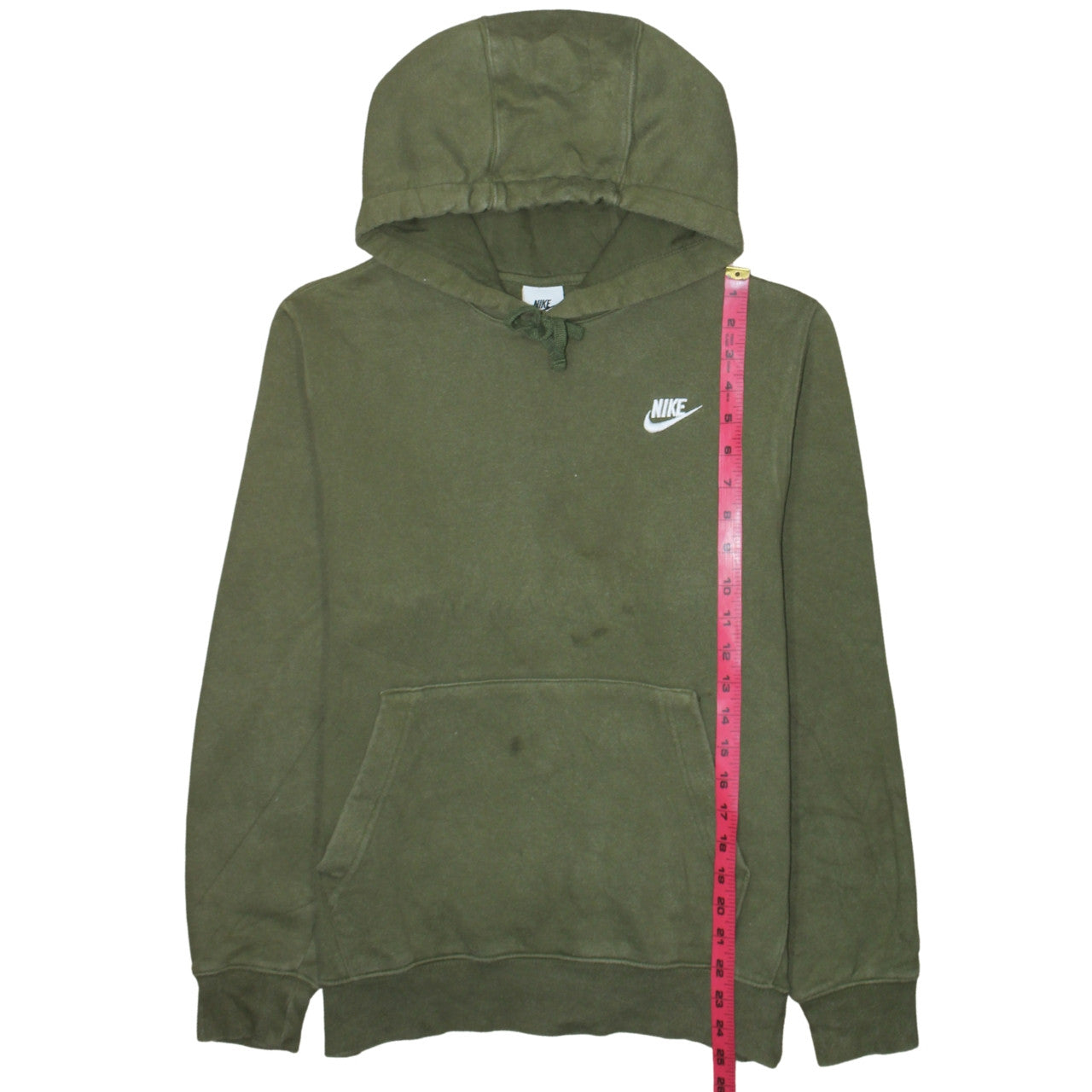 Nike Mens Green Pullover Hoodie Size S Sports Fleece Sweatshirt