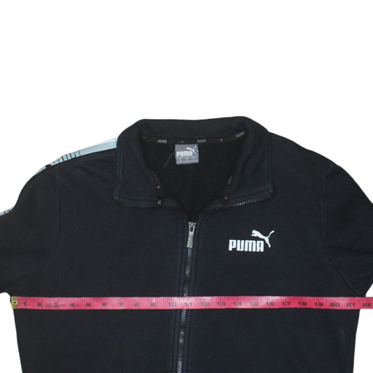 Puma Men's Black Small Track Jacket Full Zip Fleece Sportswear