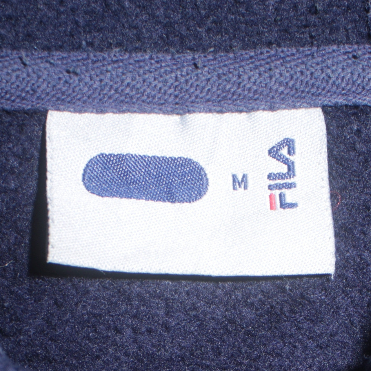 Fila Men's Navy Blue Full Zip Hoodie Size M Logo Cotton Blend