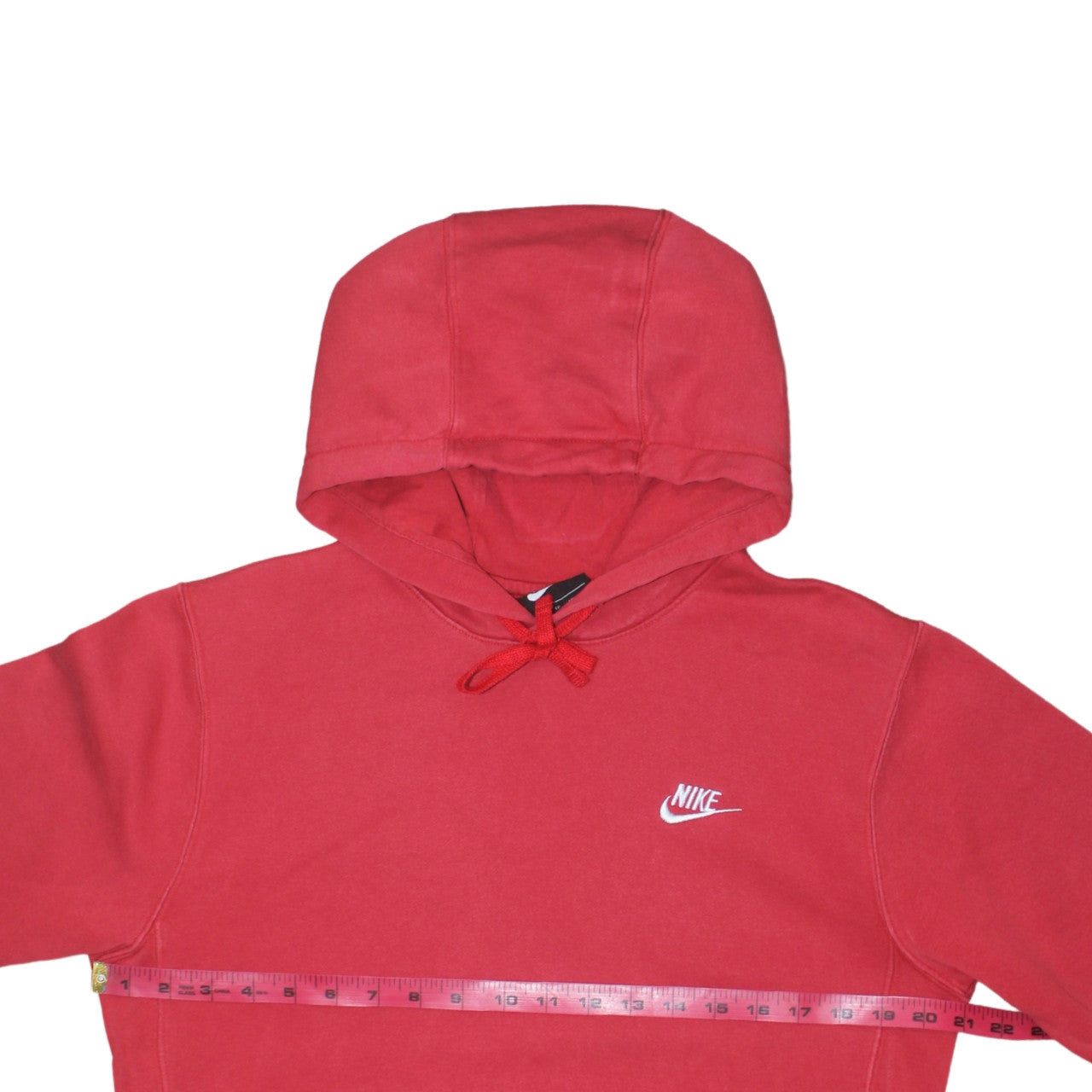 Nike Men's Red Pullover Hoodie XS Regular Fit Fleece Sweatshirt