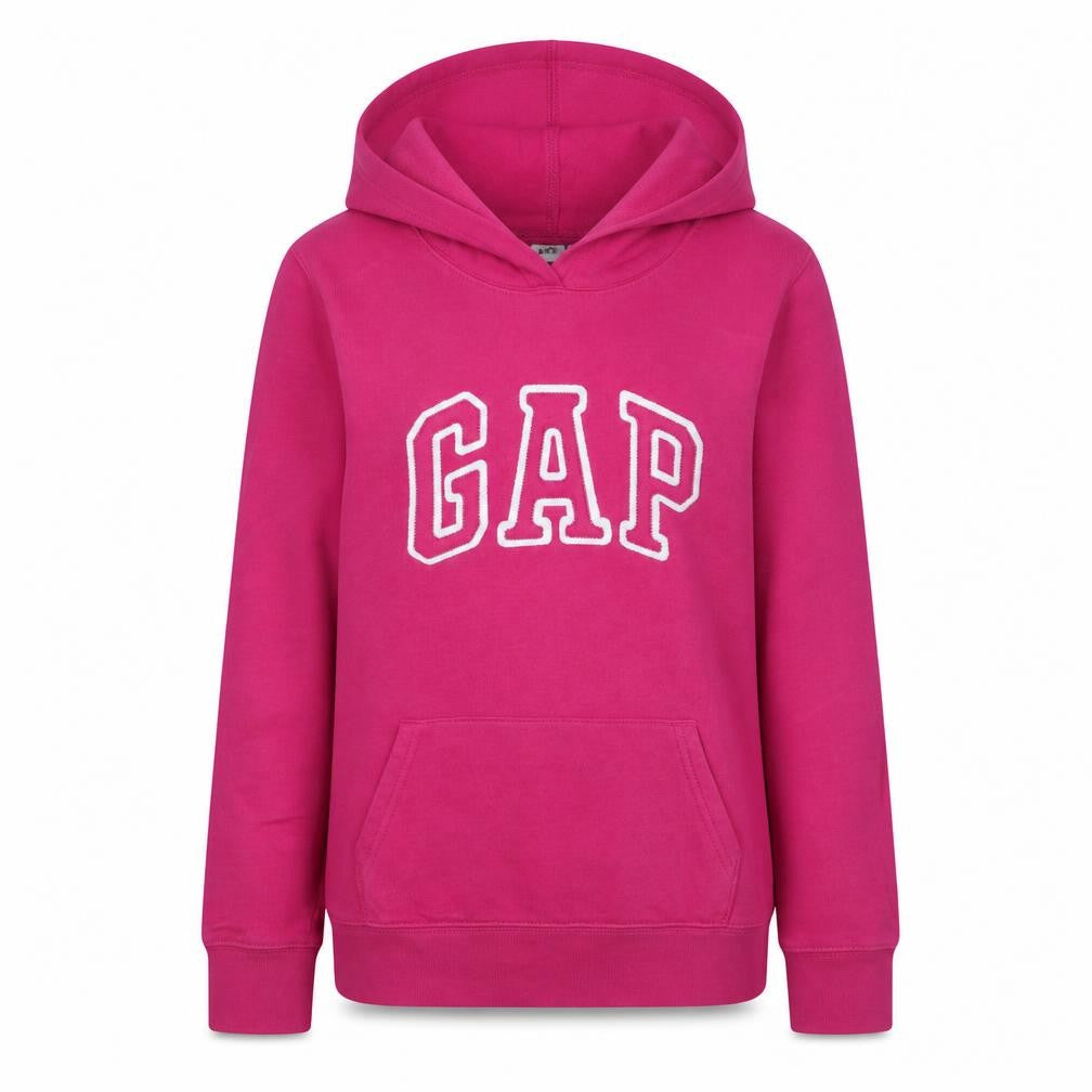 Gap Womens Pink Pullover Hoodie Small Cotton Logo Casual