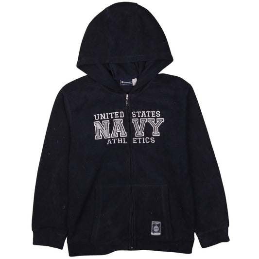 Champion Boys Navy Full Zip Hoodie 11-12 Years Fleece Athletic Sweatshirt