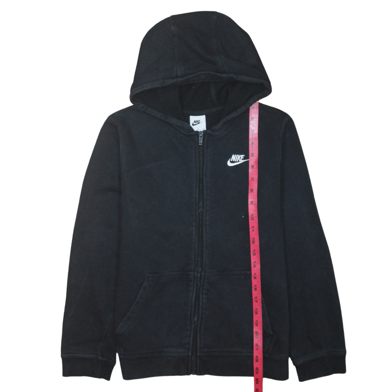 Nike Boys Black XL Full Zip Fleece Hoodie Sweatshirt